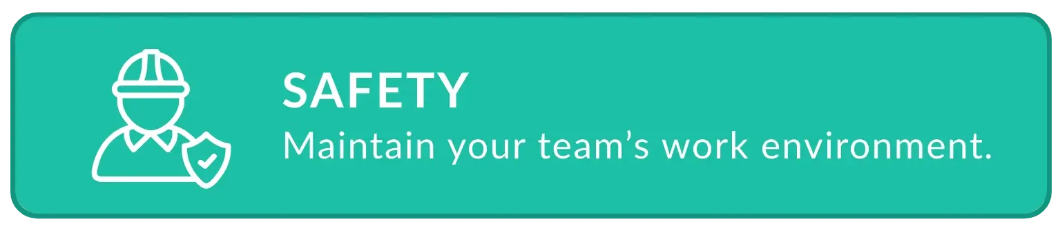 Icon and definition of the bonus S of 5S, Safety.